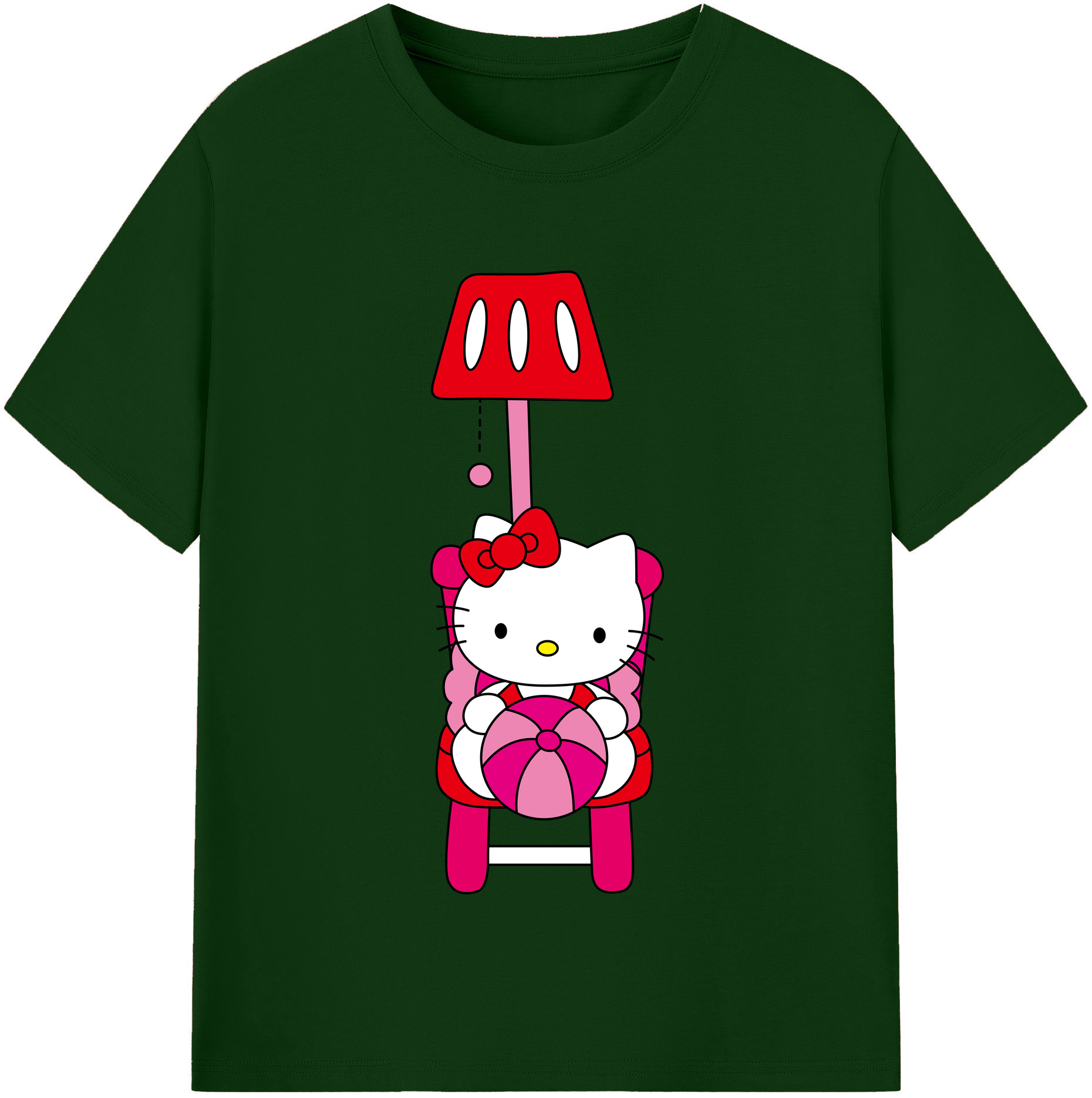 （画像用） Hello Kitty ハローキティ 綿100％半袖Tシャツ（フロントプリント）